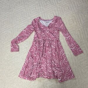 Mini Boden Pink Smocked Ruffled Sundress